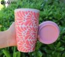 Talavera tumblers cup, Coffee thermal, Talavera Mug with silicon lid, Mexican Talavera thermal cup, Travel tumbler. 14 oz-400ml