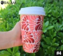 Talavera tumblers cup, Coffee thermal, Talavera Mug with silicon lid, Mexican Talavera thermal cup, Travel tumbler. 14 oz-400ml