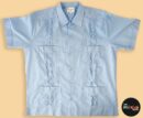 Men's Mexican Traditional shirt, Guayabera for men, formal button up shirt, Cotton Shirt, Father's Day, White shirt, blue shirt