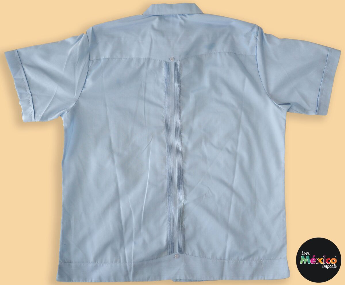 Men's Mexican Traditional shirt, Guayabera for men, formal button up shirt, Cotton Shirt, Father's Day, White shirt, blue shirt - Image 10