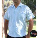 Men's Mexican Traditional shirt, Guayabera for men, formal button up shirt, Cotton Shirt, Father's Day, White shirt, blue shirt