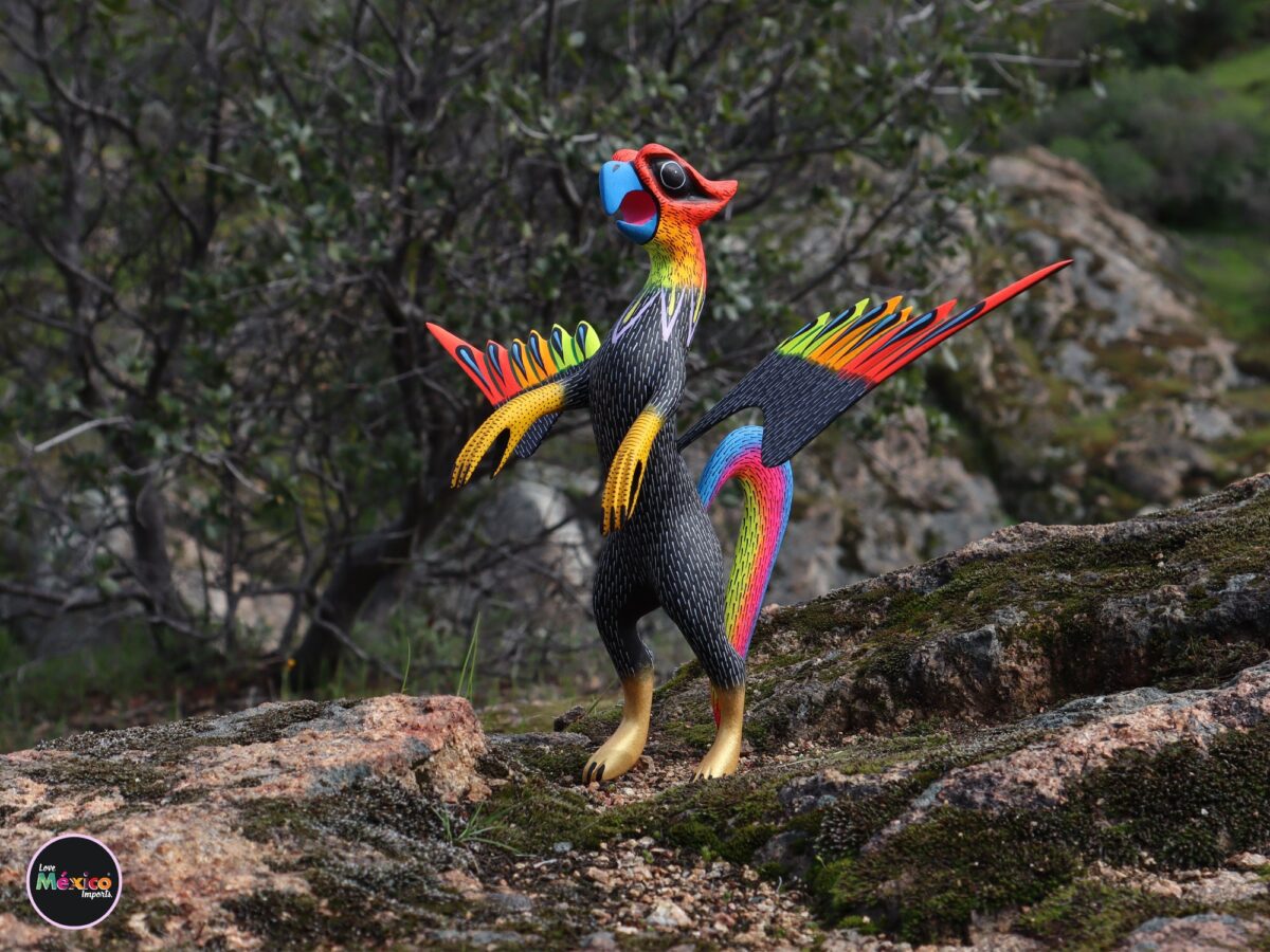 Grifo alebrije, Aguila alebrije, Alebrije from Oaxaca, alebrije, Copal wood sculpture, Wood Art, Alebrije art, Griffin, Phoenix, eagle. - Image 9