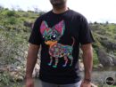 Chihuahua dog, Chihuahua T-shirt, Unique Screen-printing T-shirt, Mexican style, Mayan style, Aztec style, Glow in blacklights, unique shirt