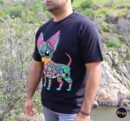 Chihuahua dog, Chihuahua T-shirt, Unique Screen-printing T-shirt, Mexican style, Mayan style, Aztec style, Glow in blacklights, unique shirt