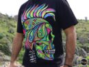 Cactus Skull T-shirt, Skull t-shirt, skulls, Unique Screen-printing T-shirt, Mexican style, Mayan style, Aztec style, Glow in blacklights