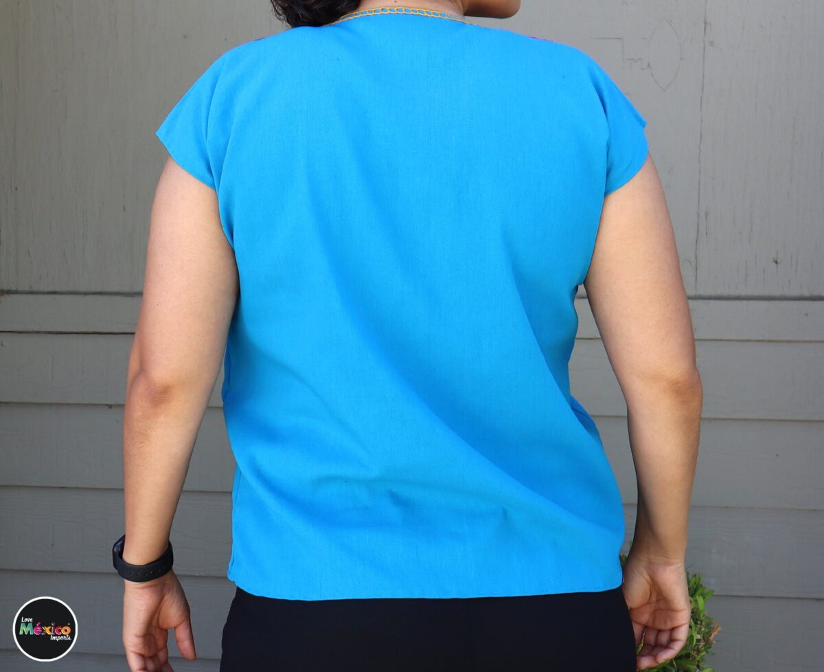Mexican blouse, colorful tops, peasant blouse. Mexican Style, One size blouse, Blusa floral, Blusa mexicana. - Image 3