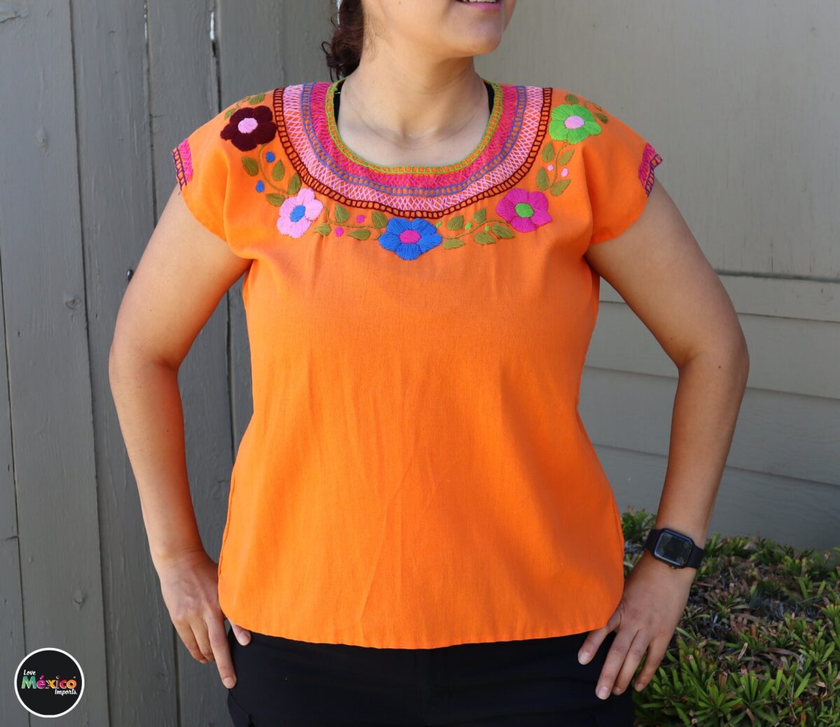Mexican blouse, colorful tops, peasant blouse. Mexican Style, One size blouse, Blusa floral, Blusa mexicana. - Image 6