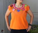 Mexican blouse, colorful tops, peasant blouse. Mexican Style, One size blouse, Blusa floral, Blusa mexicana.