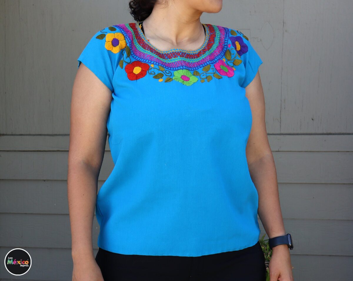 Mexican blouse, colorful tops, peasant blouse. Mexican Style, One size blouse, Blusa floral, Blusa mexicana.