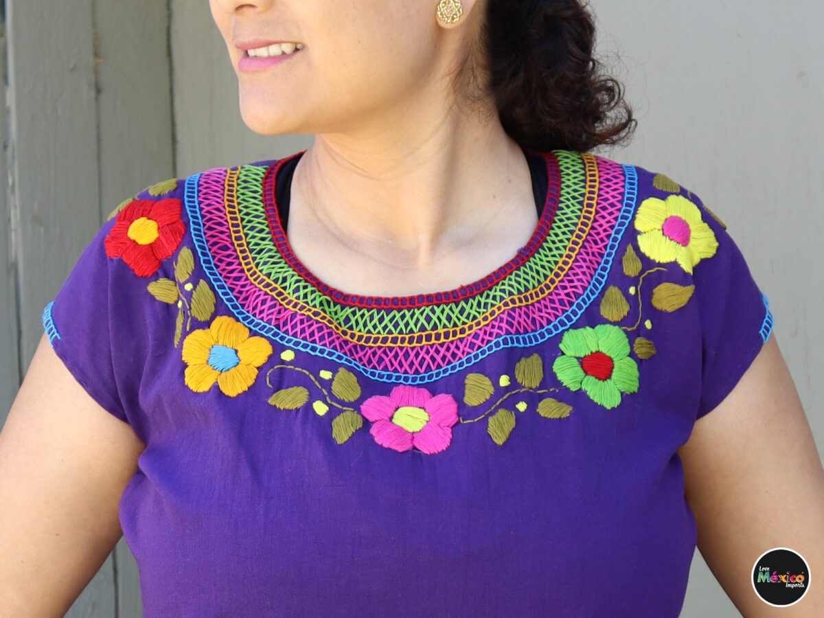 Mexican blouse, colorful tops, peasant blouse. Mexican Style, One size blouse, Blusa floral, Blusa mexicana. - Image 10