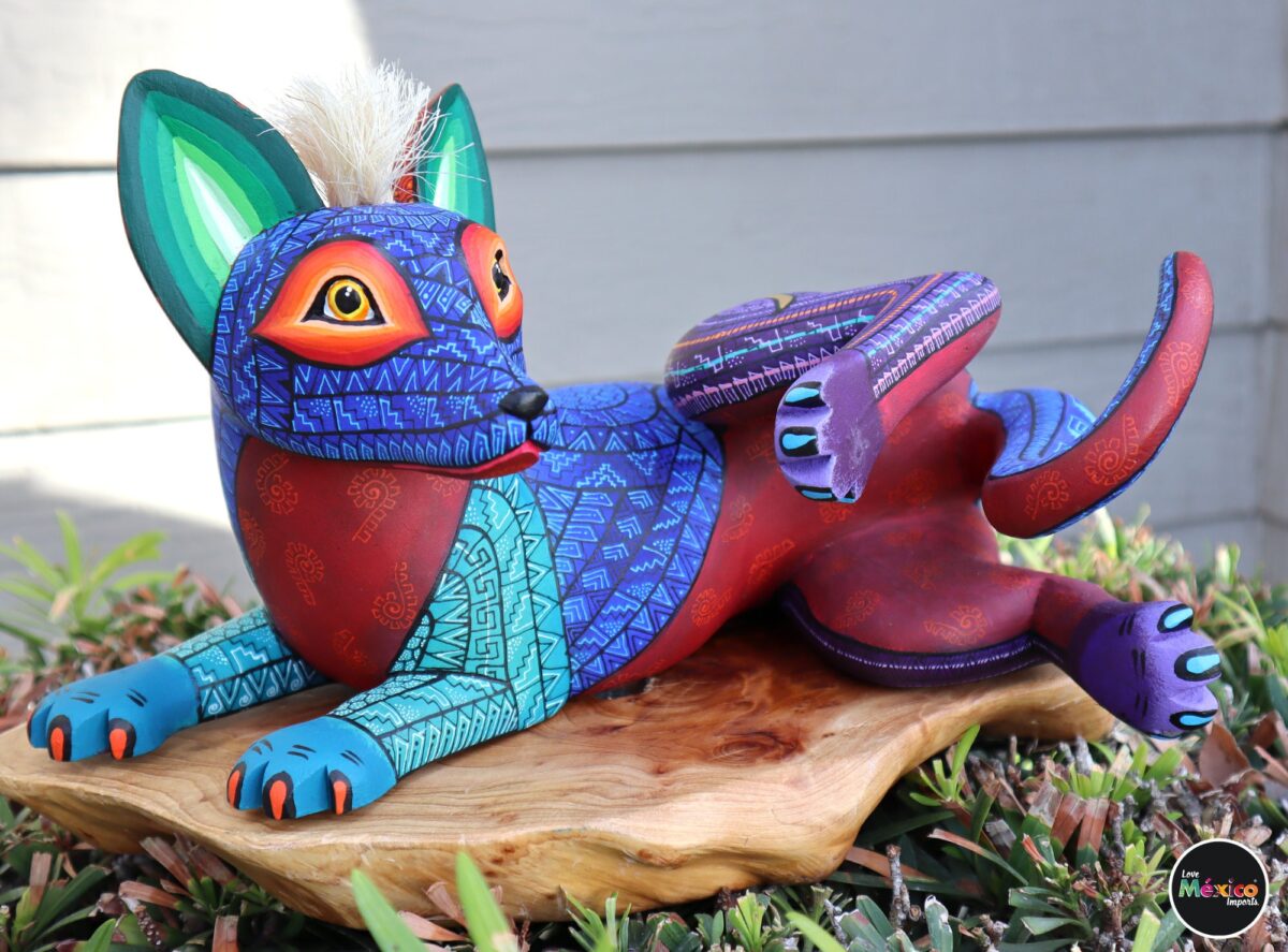 Amazing Xoloitzcuintle Alebrije, Mexican hairless Dog, Aztec Dog, Wood copal sculpture, Dog Alebrije, Mexican Art, Maguey Fiber hair. - Image 2
