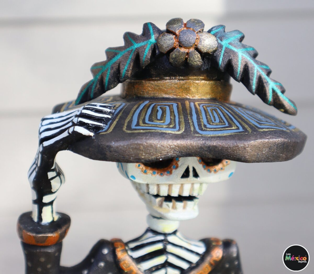 Catrina Alebrije, Catrina Sculpture, Wood copal sculpture, Dia de los Muertos Alebrije, Oaxaca Catrina, Mexican Alebrije. 12 inches - Image 5