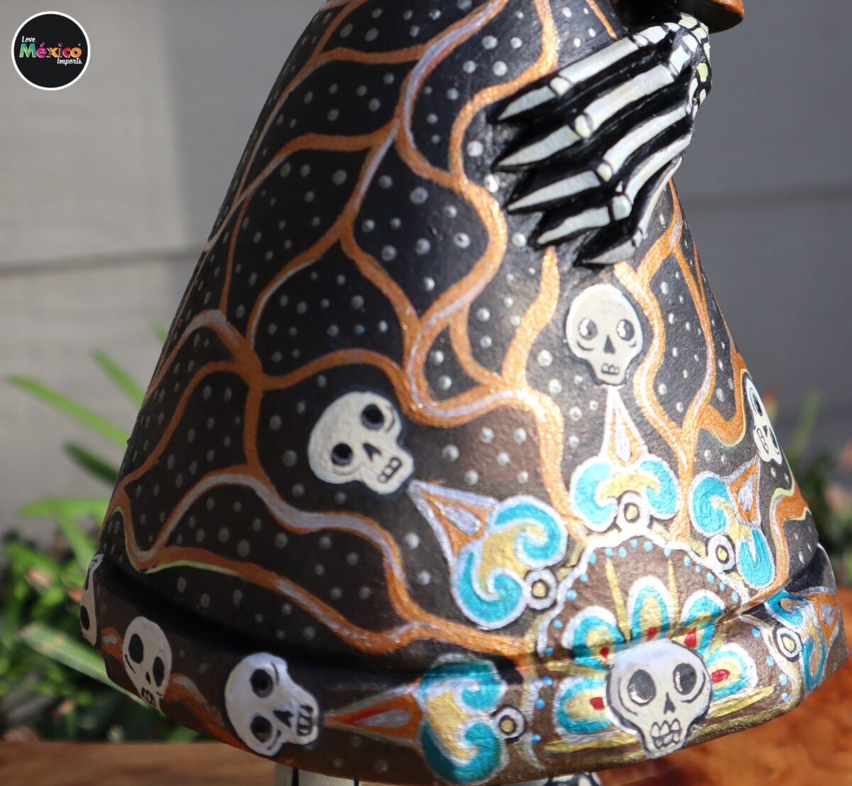 Catrina Alebrije, Catrina Sculpture, Wood copal sculpture, Dia de los Muertos Alebrije, Oaxaca Catrina, Mexican Alebrije. 12 inches - Image 10