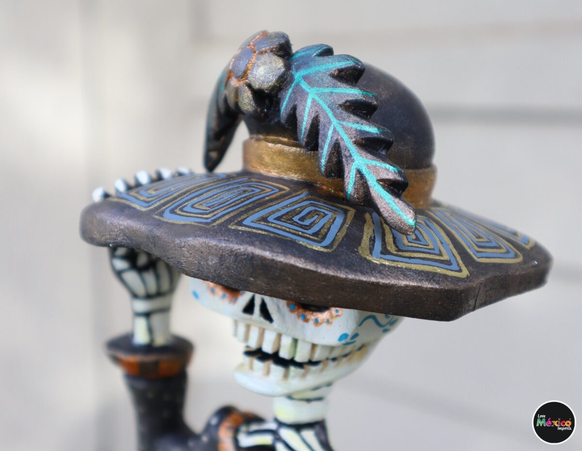 Catrina Alebrije, Catrina Sculpture, Wood copal sculpture, Dia de los Muertos Alebrije, Oaxaca Catrina, Mexican Alebrije. 12 inches - Image 6