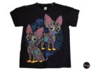 Chihuahua dog, Chihuahua T-shirt, Unique Screen-printing T-shirt, cute chihuahua shirt, Butterfly shirt for kids, Glow in blacklights.