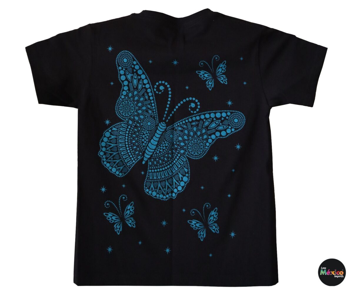 Chihuahua dog, Chihuahua T-shirt, Unique Screen-printing T-shirt, cute chihuahua shirt, Butterfly shirt for kids, Glow in blacklights. - Image 6