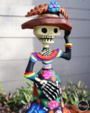 Mexican catrina wooden, Catrina Alebrije, Catrina Sculpture, Dia de los Muertos Alebrije. Day of death alebrije. 12 inches
