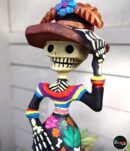 Mexican catrina wooden, Catrina Alebrije, Catrina Sculpture, Dia de los Muertos Alebrije. Day of death alebrije. 12 inches