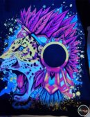 Jaguar T-shirt, Panther T-shirt, lion shirt, Unique Screen-printing T-shirt, Mexican style, Mayan style, Aztec style, Glow in neon lights