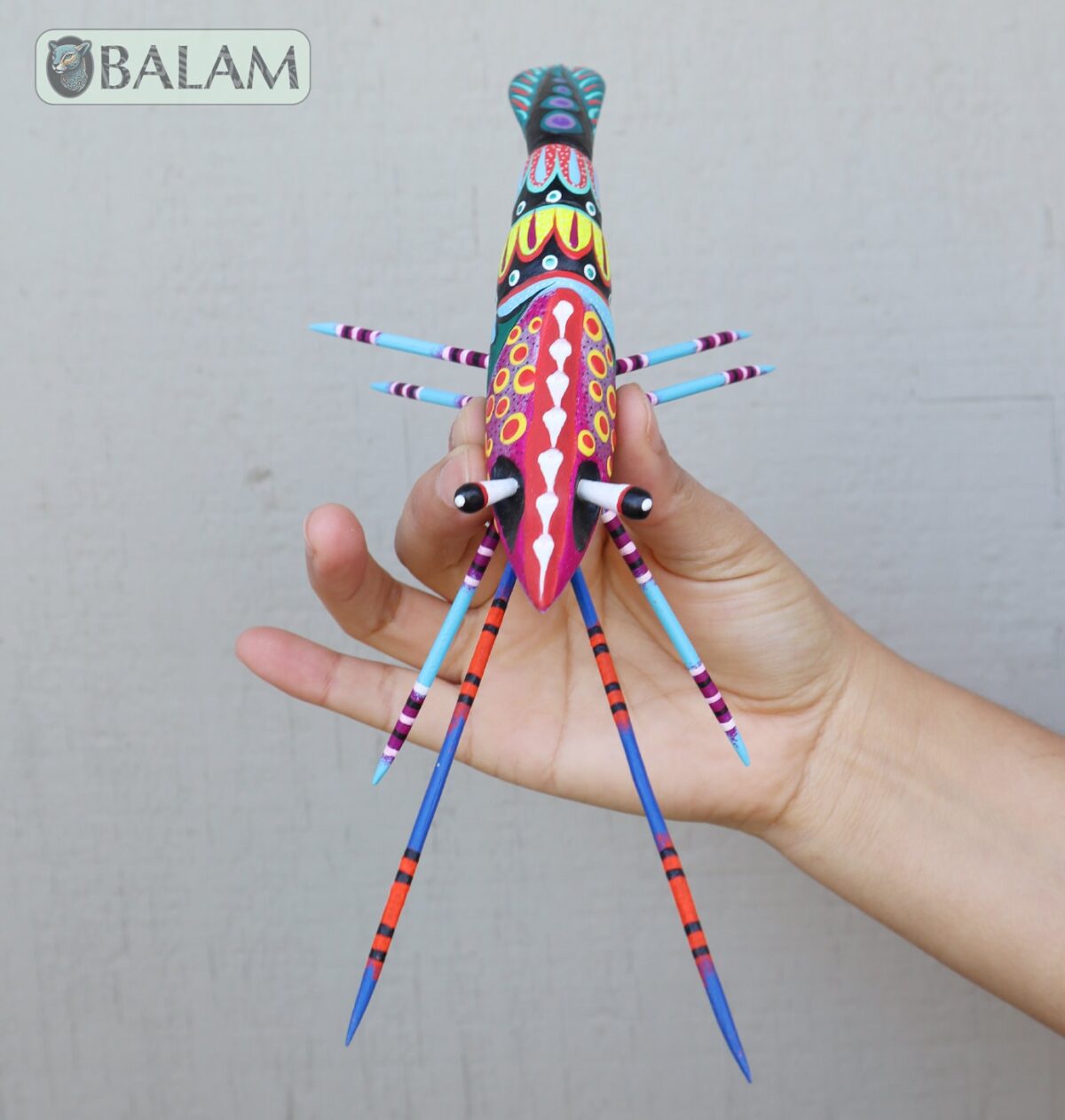 Shrimp alebrije, camaron, lobster alebrije, Alebrije from Oaxaca, Dia de los muertos, Copal wood sculpture, Alebrijes, Cute shrimp alebrije. - Image 10