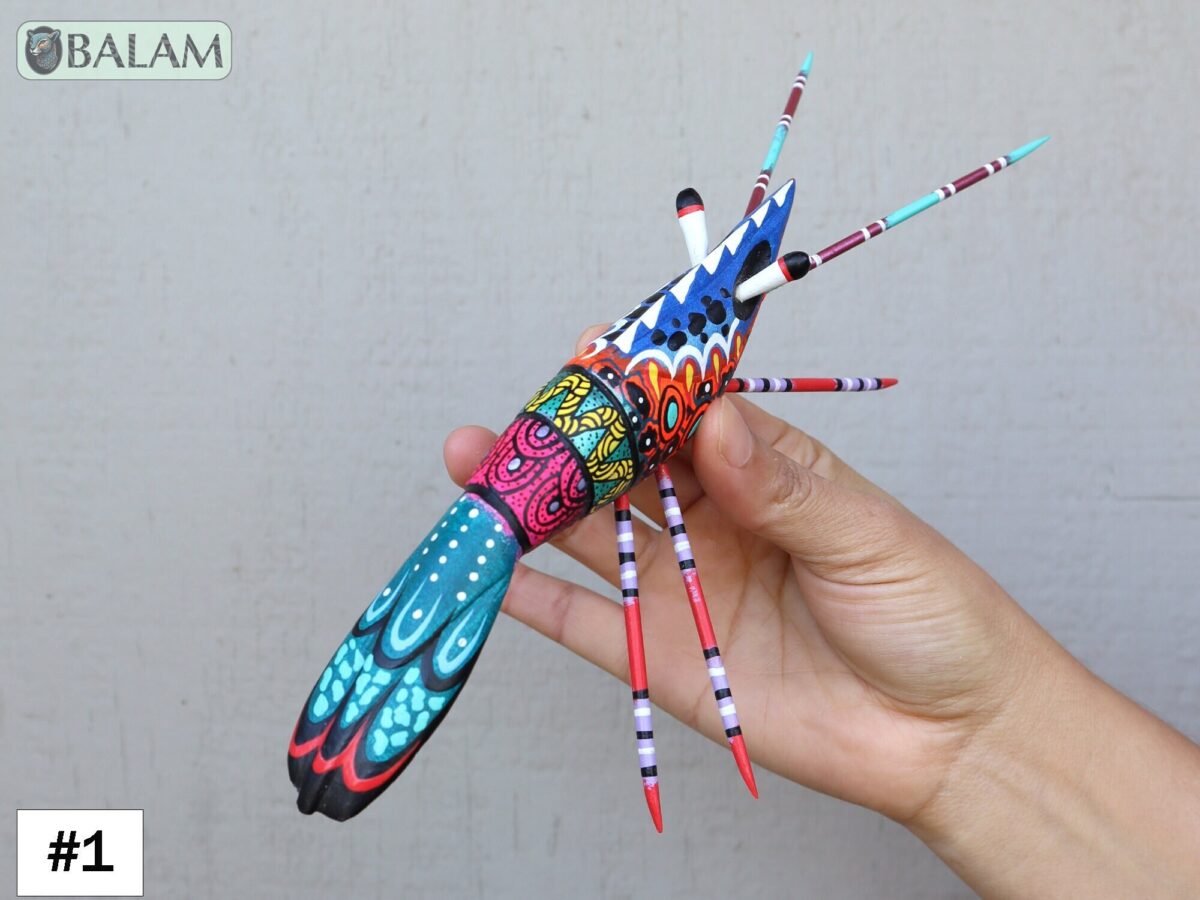 Shrimp alebrije, camaron, lobster alebrije, Alebrije from Oaxaca, Dia de los muertos, Copal wood sculpture, Alebrijes, Cute shrimp alebrije.