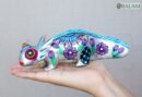 Alebrije from Oaxaca, alebrije, Copal wood sculpture, Axolotl alebrije, Ajolote, Salamander, Cute axolotl alebrije, Metallic colors, Axolotl