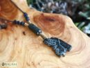 Ceremonial necklace, stone necklace, Mayan Jade, Adjustable Jade necklace, Mexica necklace, serpentine stone. Flower of life obsidian stone.