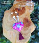 Alebrije hearts, Alebrije wooden necklace, Hand painted heart, alebrije de Corazón, Wood Art, Hummingbird alebrije necklace, heart necklace.