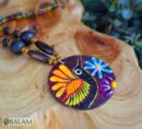 Alebrije hearts, Alebrije wooden necklace, Hand painted heart, alebrije de Corazón, Wood Art, Hummingbird alebrije necklace, heart necklace.