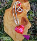 Alebrije hearts, Alebrije wooden necklace, Hand painted heart, alebrije de Corazón, Wood Art, heart necklace, Alebrije necklaces.