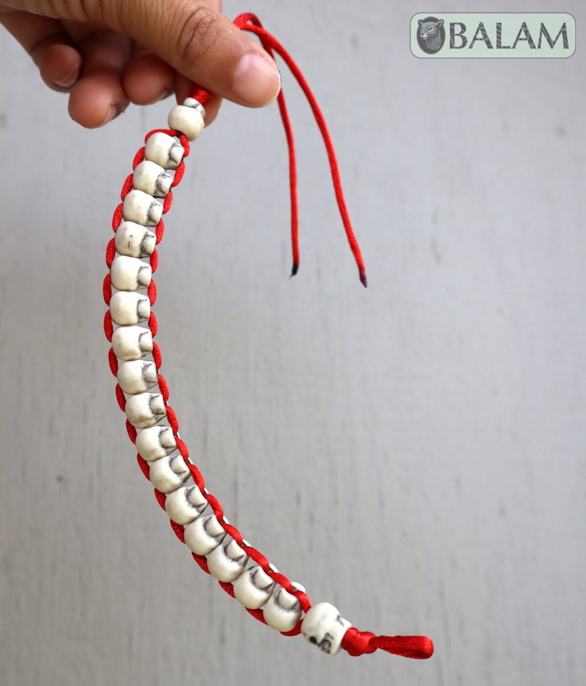 Ceremonial bracelets, Skull bracelet, skull beaded bracelet, amazing skull accessory, coolest skulls, carved bone, dia de los muertos, - Image 2
