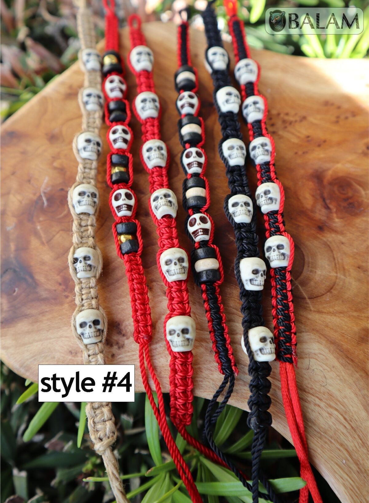 Ceremonial bracelets, Skull bracelet, skull beaded bracelet, amazing skull accessory, coolest skulls, carved bone, dia de los muertos. - Image 4