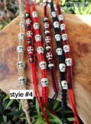 Ceremonial bracelets, Skull bracelet, skull beaded bracelet, amazing skull accessory, coolest skulls, carved bone, dia de los muertos.