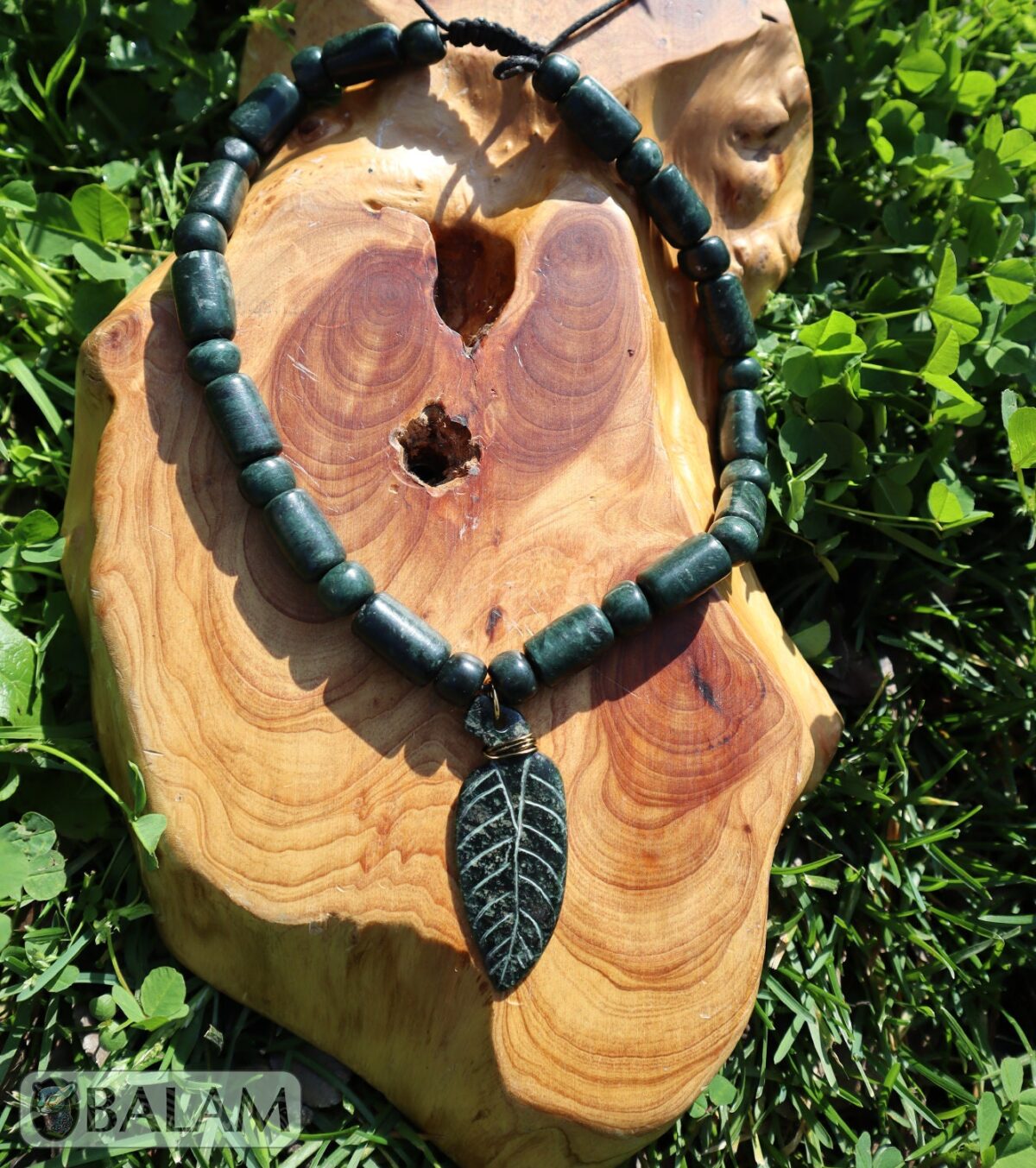 Ceremonial necklace, Jade necklace, Jade leaf necklace, Mayan Jade, Jade beads, Adjustable Jade necklace, Mayan Jade necklace. - Image 5