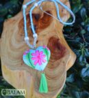 Alebrije hearts, Alebrije wooden necklace, Hand painted heart, alebrije de Corazón, Wood Art, Hummingbird alebrije necklace, heart necklace.
