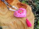 Alebrije hearts, Alebrije wooden necklace, Hand painted heart, alebrije de Corazón, Wood Art, heart necklace, Alebrije necklaces.