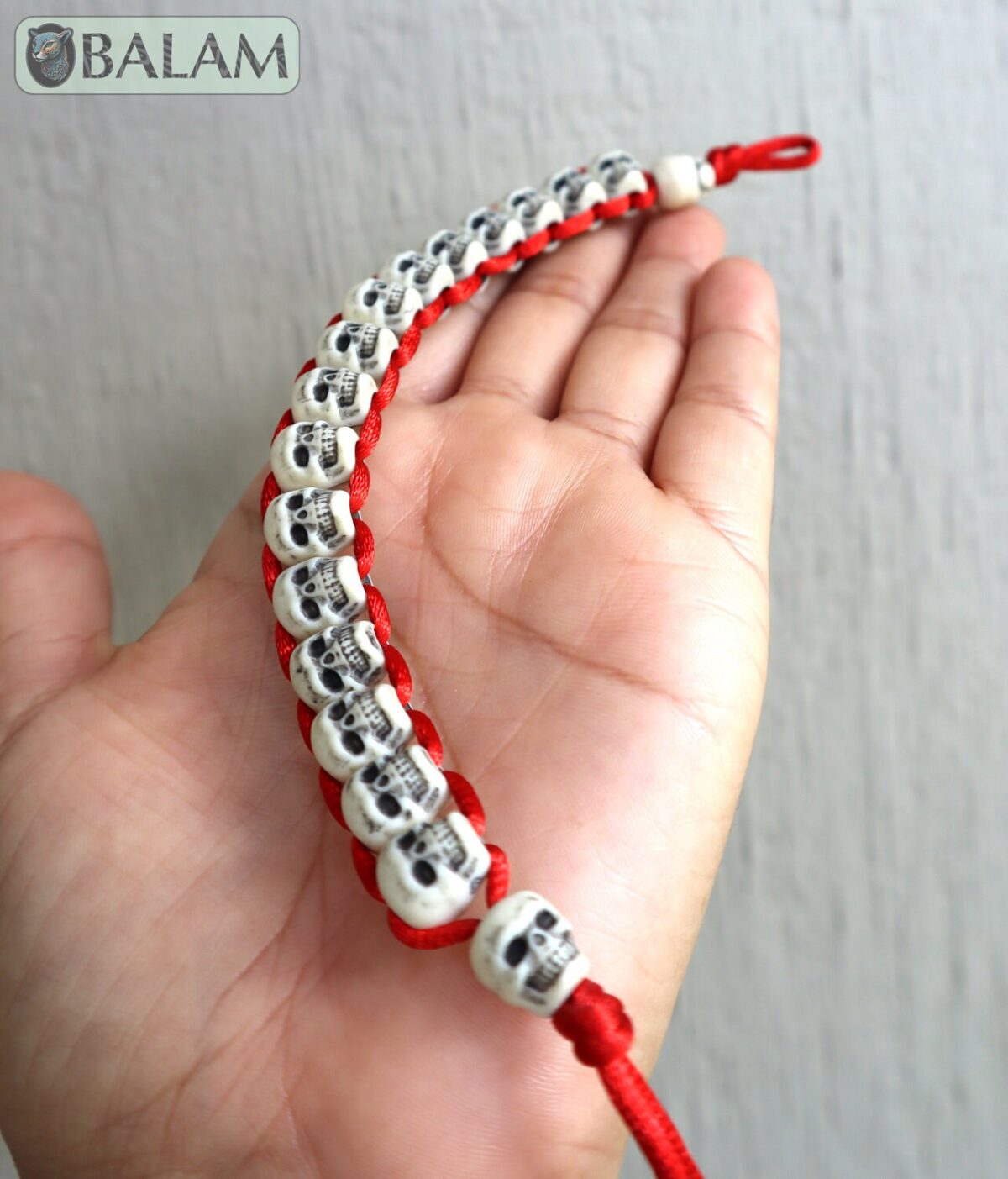 Ceremonial bracelets, Skull bracelet, skull beaded bracelet, amazing skull accessory, coolest skulls, carved bone, dia de los muertos, - Image 3