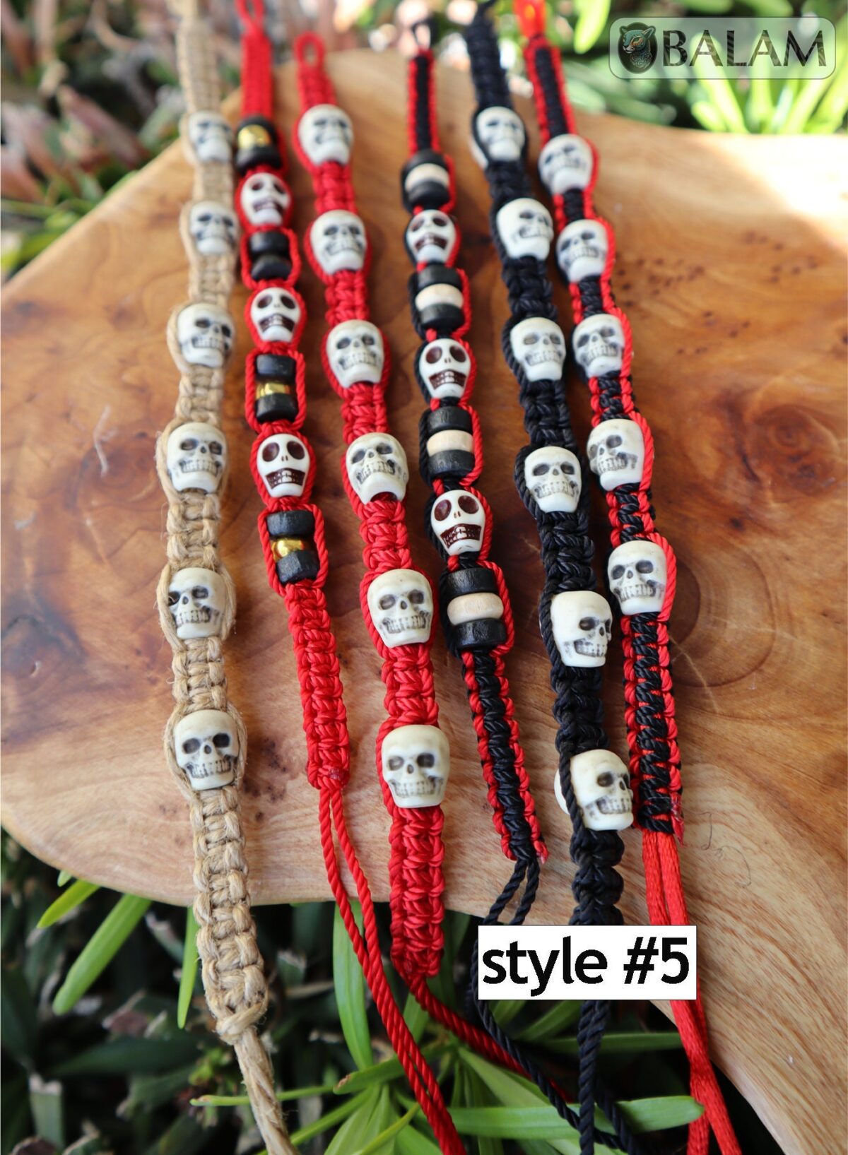 Ceremonial bracelets, Skull bracelet, skull beaded bracelet, amazing skull accessory, coolest skulls, carved bone, dia de los muertos. - Image 5