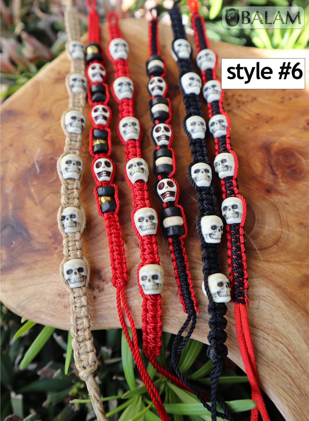 Ceremonial bracelets, Skull bracelet, skull beaded bracelet, amazing skull accessory, coolest skulls, carved bone, dia de los muertos. - Image 6