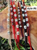 Ceremonial bracelets, Skull bracelet, skull beaded bracelet, amazing skull accessory, coolest skulls, carved bone, dia de los muertos.