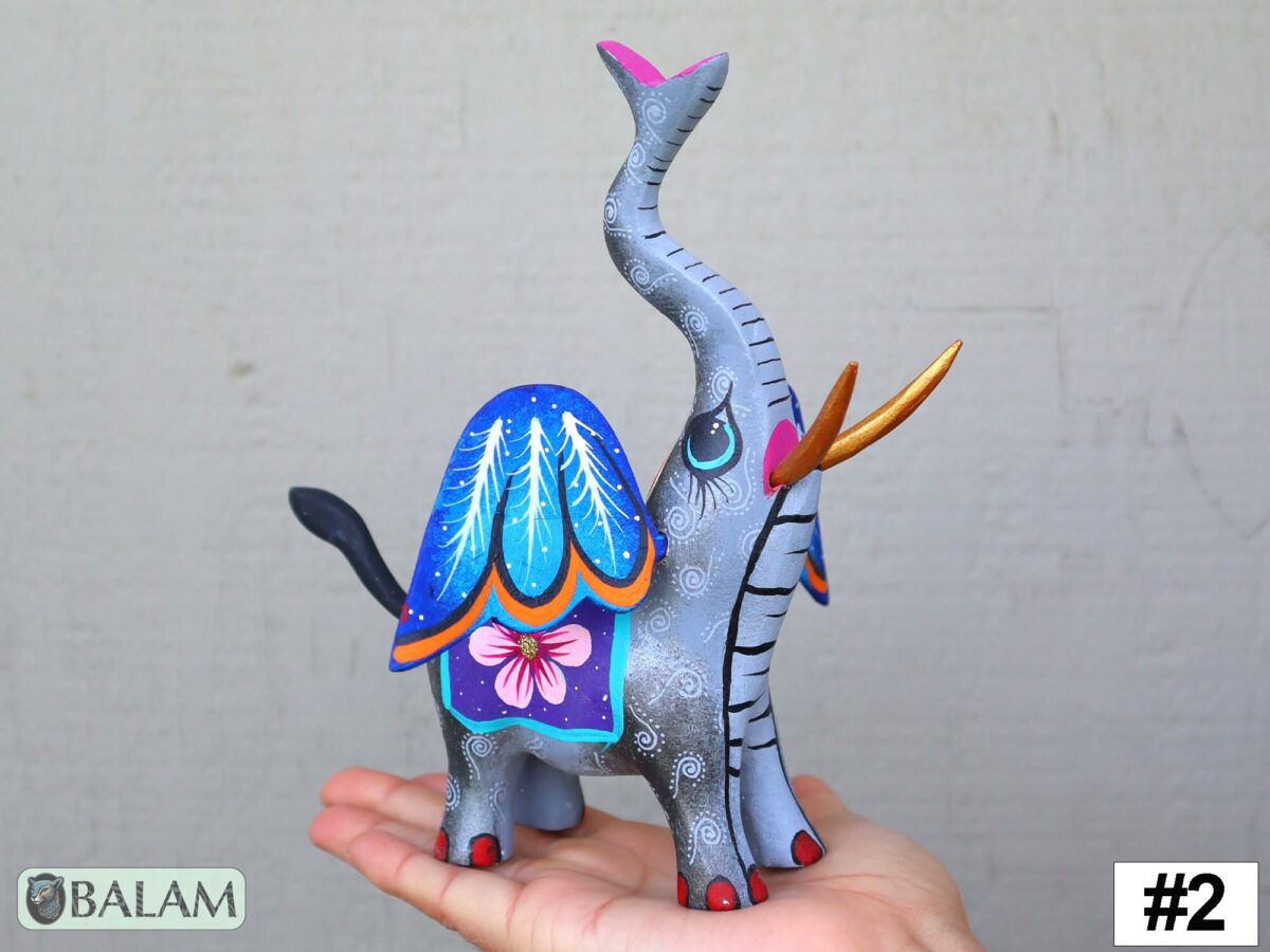 Elefantito alebrije, Cute little elephant, elephant Alebrije from Oaxaca, elephant alebrije, Copal wood sculpture, Wood Art, Alebrije art. - Image 6