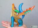 Alebrije from Oaxaca, alebrije, Copal wood sculpture, Wood Art, Alebrije art, Coyote, Wood Wolf, Lobo, Coyote alebrije, fine art alebrije.