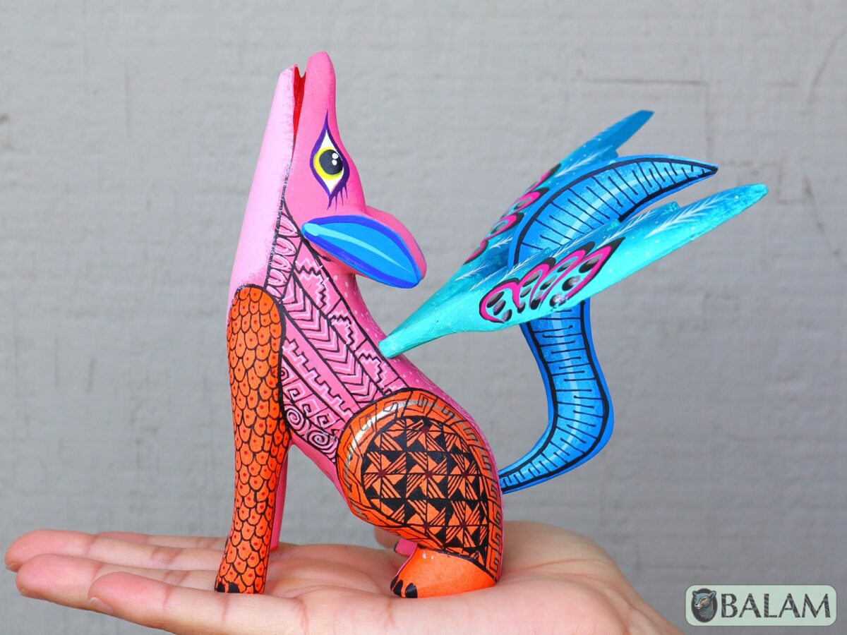 Alebrije from Oaxaca, alebrije, Copal wood sculpture, Wood Art, Alebrije art, Coyote, Wood Wolf, Lobo, Coyote alebrije, fine art alebrije.