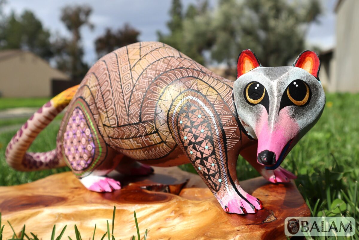 Tlacuache, Family of Opossums,  Familia de Tlacuaches, Opossum, Alebrije from Oaxaca, alebrije, Copal wood sculpture, Wood Art, Alebrije art - Image 5