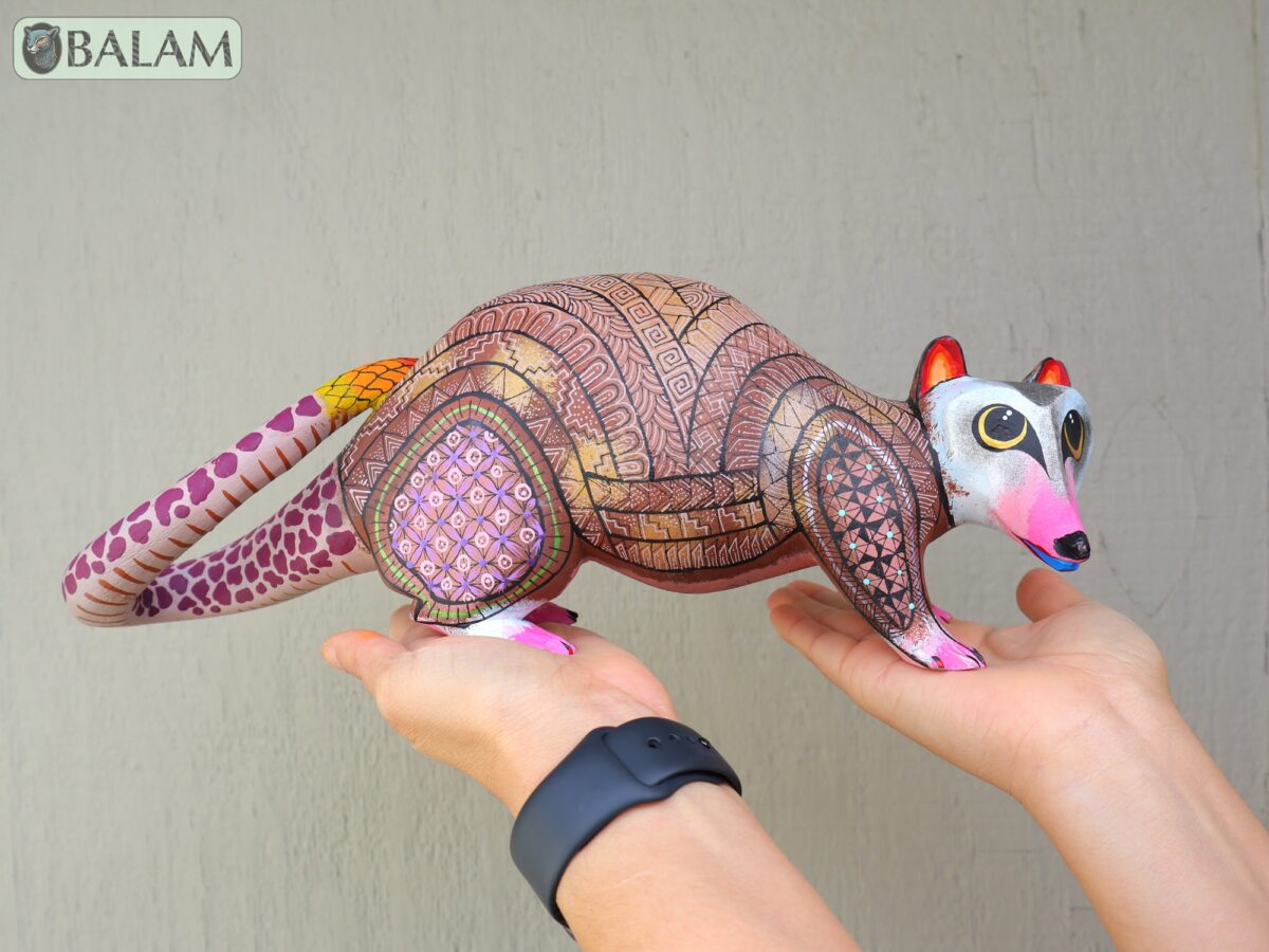 Tlacuache, Family of Opossums,  Familia de Tlacuaches, Opossum, Alebrije from Oaxaca, alebrije, Copal wood sculpture, Wood Art, Alebrije art - Image 7