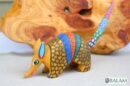 Armadillo Alebrije from Oaxaca, alebrije, Copal wood sculpture, Wood Art, Alebrije, Armadillo alebrije, fine art alebrije, Metallic colors.