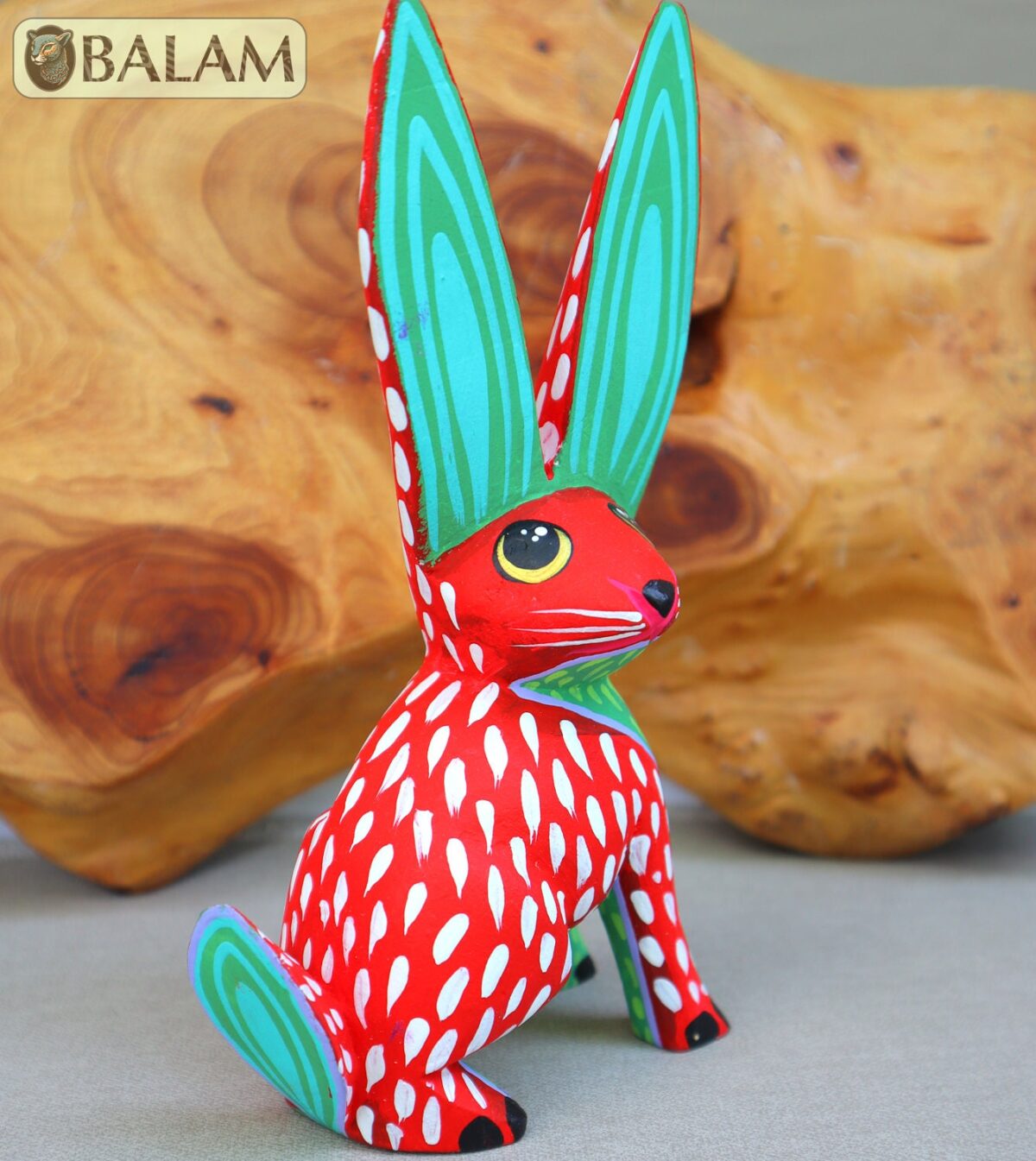 Rabbit alebrije, Conejito, Alebrije from Oaxaca, Bunny alebrije, Copal wood sculpture, Wood Art, Alebrije art, Rabbit, Rabbit Alebrije. - Image 9