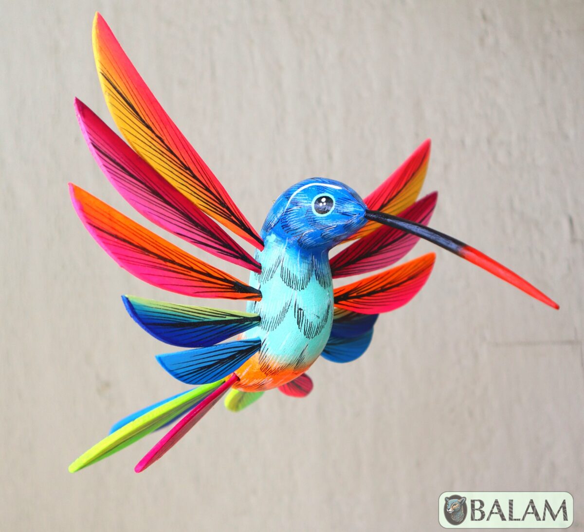 Hummingbird Alebrije, Hummingbird ornament, Wood copal sculpture, hummingbird, bird alebrije, Colibri alebrije, Big hummingbird alebrije. - Image 10