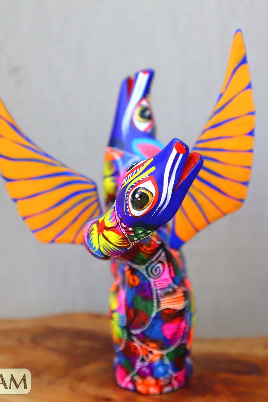 Coyote Snake alebrije, mix alebrije, Wolf snake with wings, Dreams alebrije, Amazing alebrije snake, coyote alebrije, unique Oaxaca alebrije