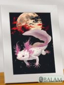 Art Prints, Jaguar, Xoloitzcuintle Print, Axolotl Print, Hummingbird Print. 5X7 or 8X10 Inches with frame. by Antonio Virelas